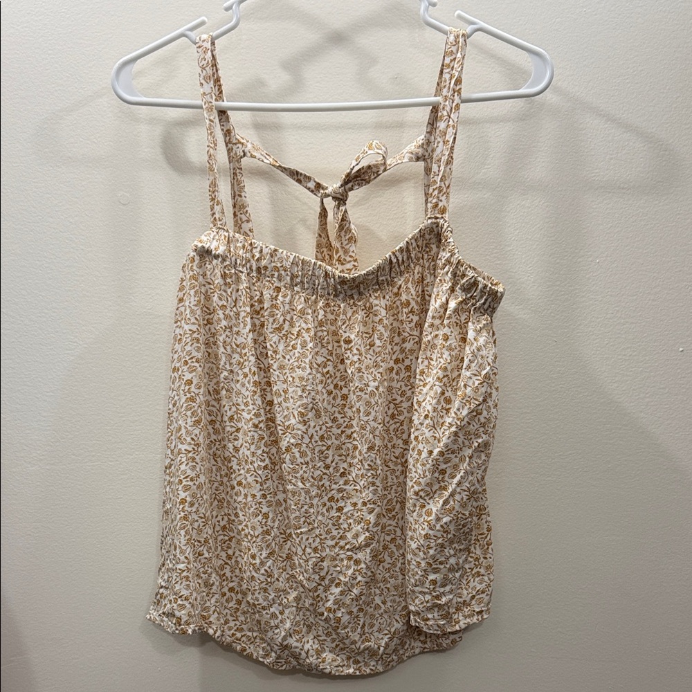 Old Navy Cream Floral Tank Top